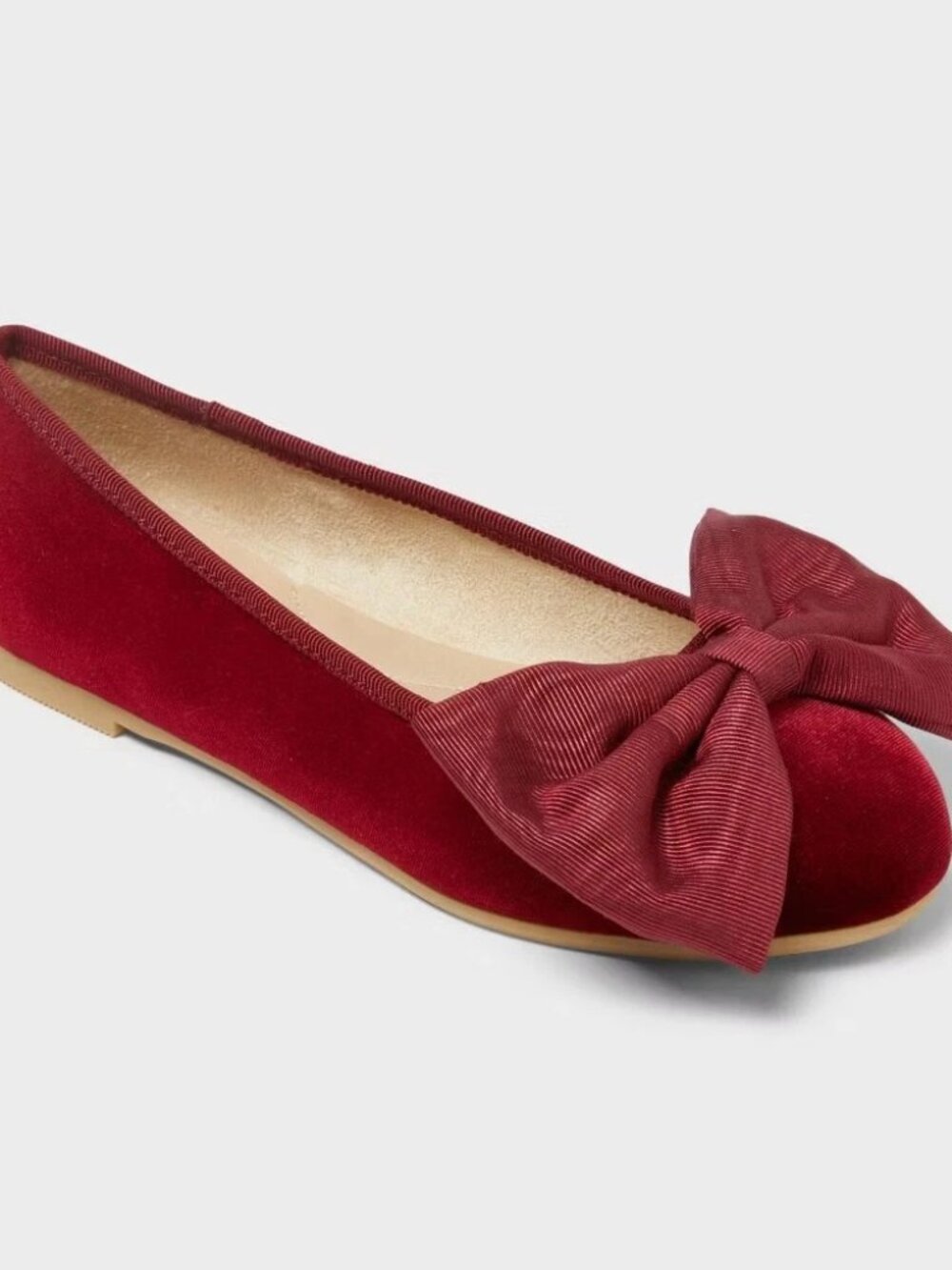 NEW Cat & Jack Girls' Perla Ballet Flats - Red - Size 4